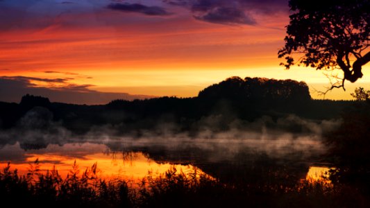 Silhouette Of Mountains In Landscape Photogprahy