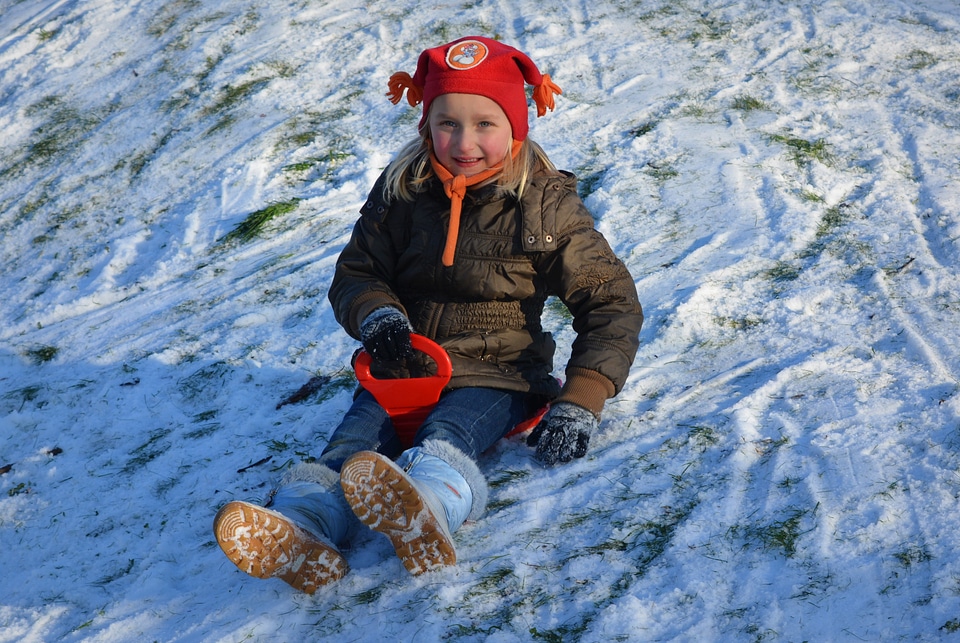 People girl snow