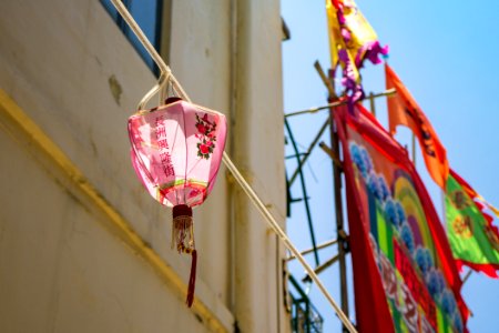 Low Angle Photo Of Pink Lantern Decor