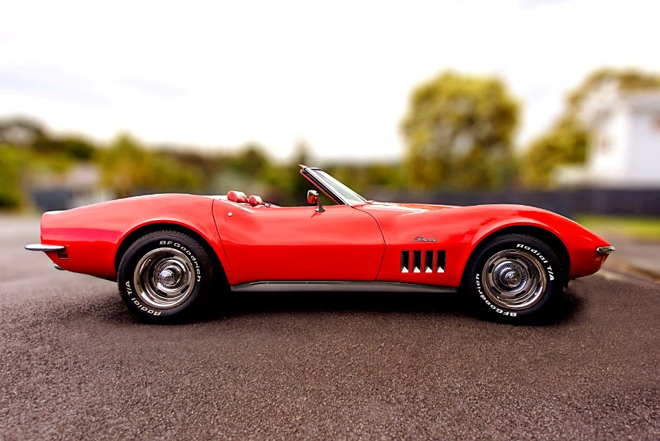 Red Corvette C3 Convertible Coupe Scale Model