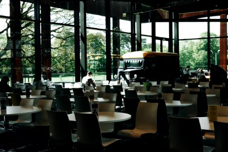 Interior Of A Building With Lots Of Chairs photo