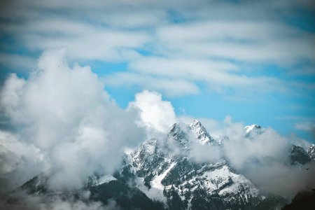 Mountain Covered With Clouds