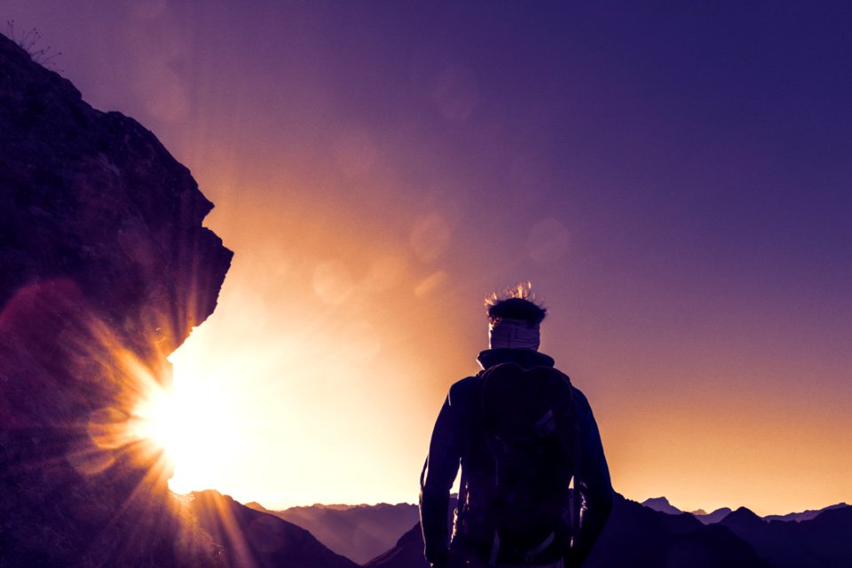 Silhouette Of Person In Jacket