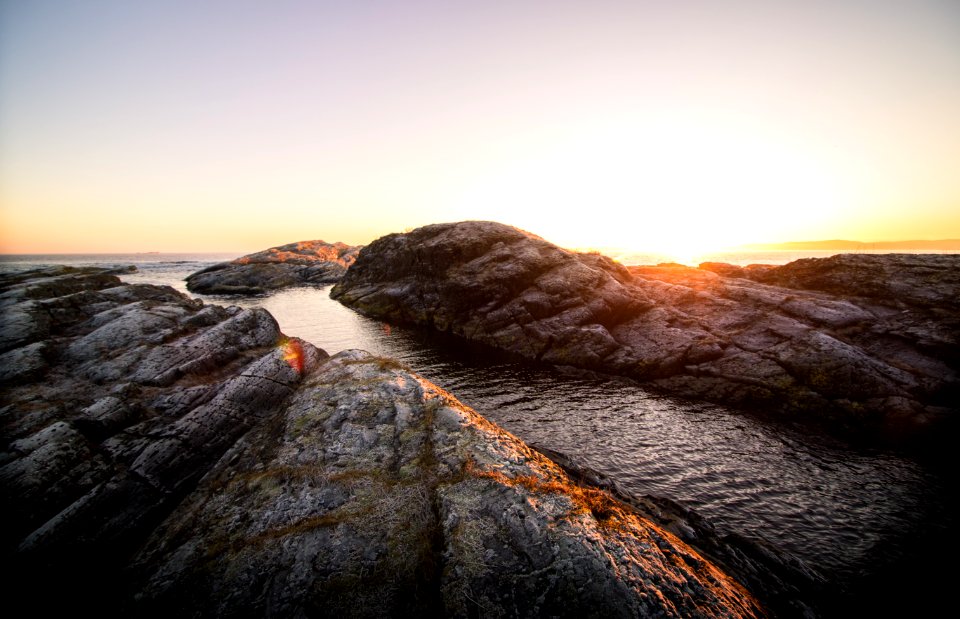 Rock Formation Near Body Of Water