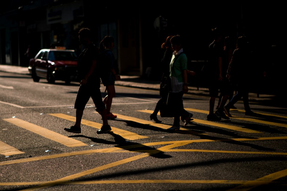 People Walking On Pedestrian Lane