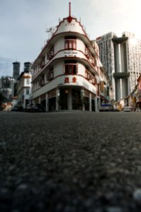 White And Red 3-storey Building