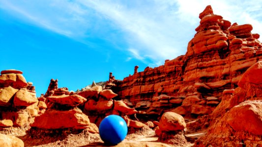 Blue Stability Ball At Rocky Mountains