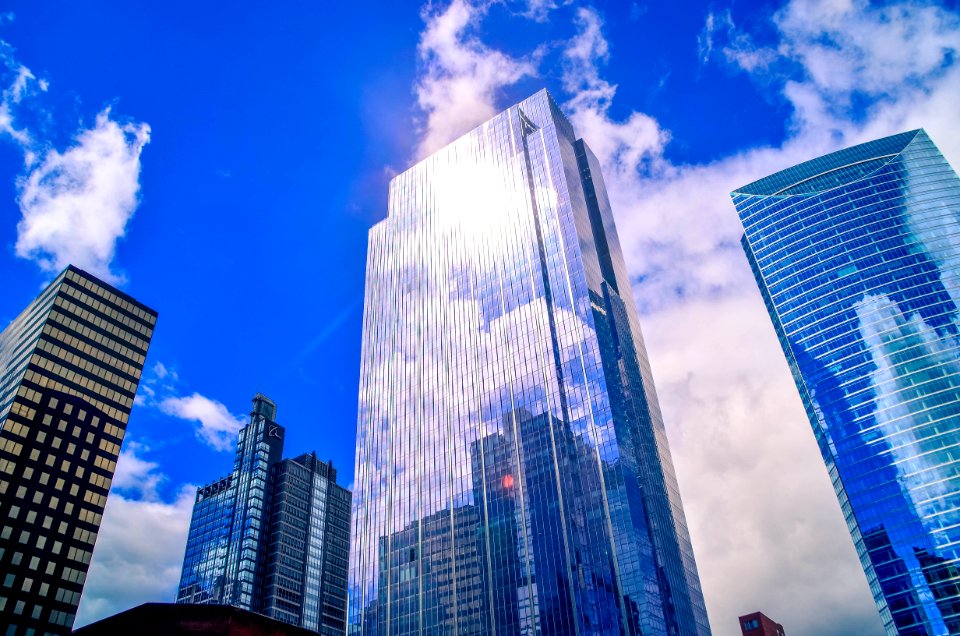 Low Angle Shot Of High Rise Buildings