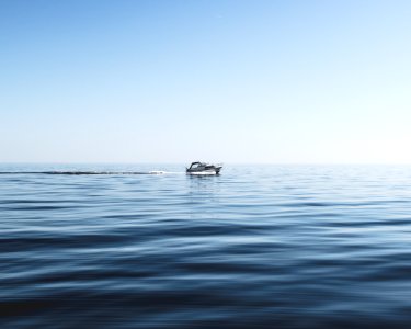 White Boat On Sea