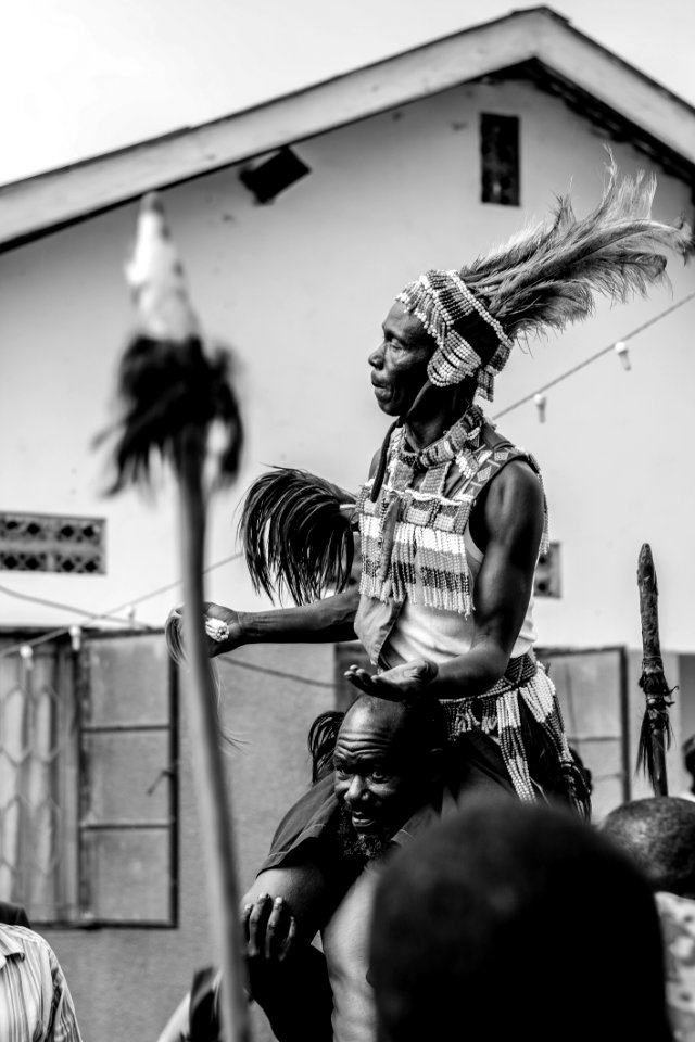 Man Wearing Warbonnet Performing