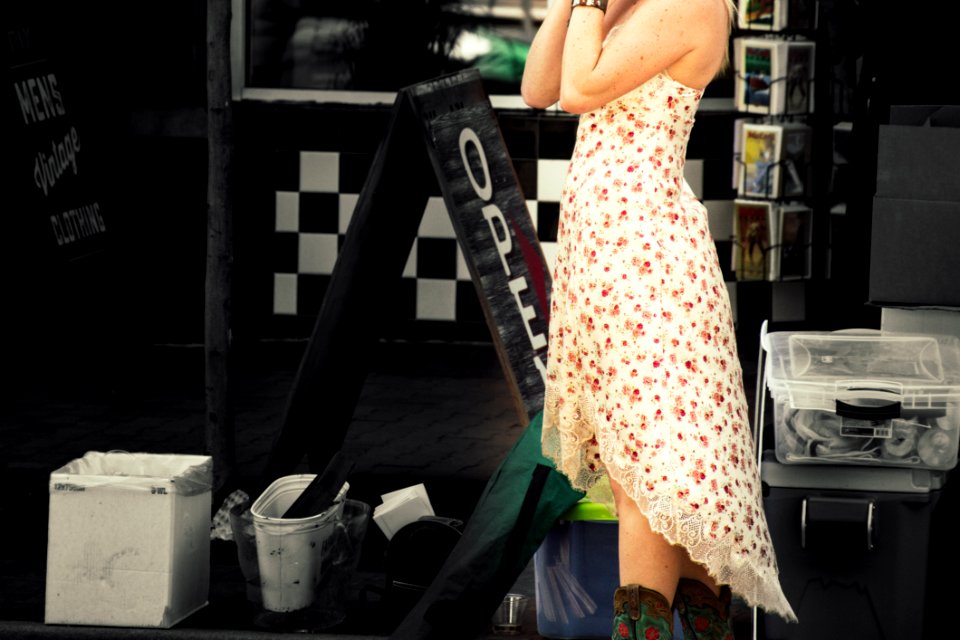 Woman Wearing Flora Dress