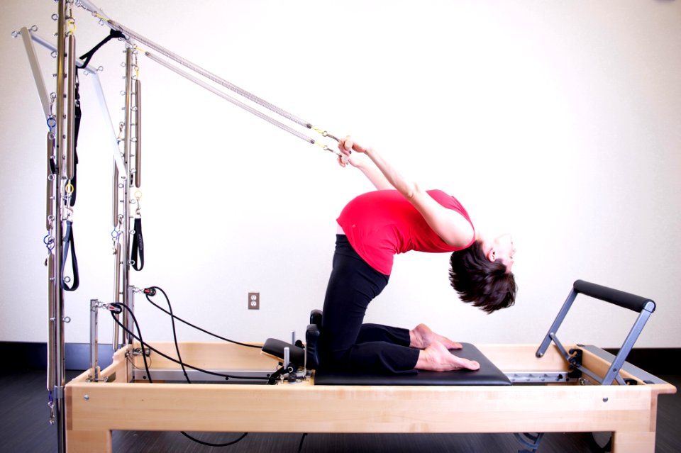 Woman Using Exercise Equipment