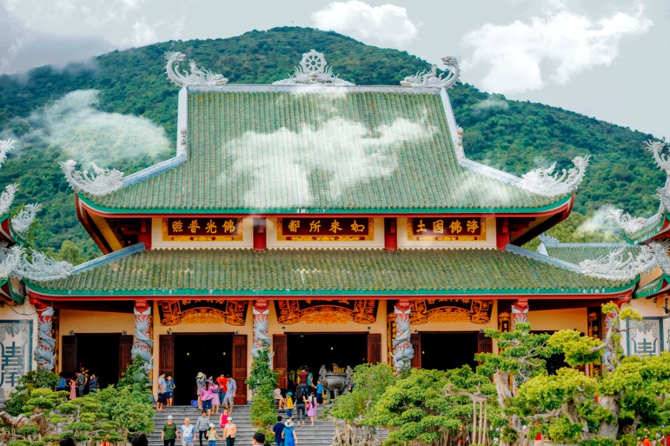 People At A Temple