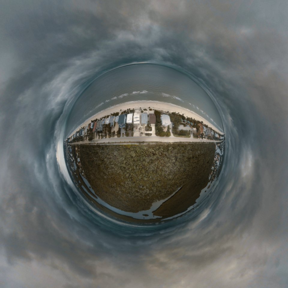 Fish Eye Lens Of Body Of Water
