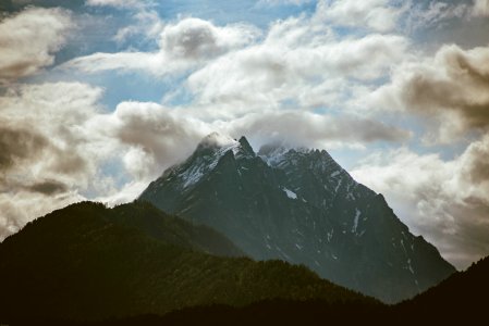 Mountain Under Cloudy Sky photo