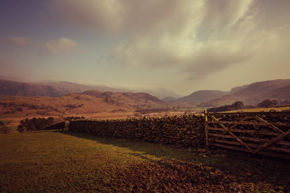 Wooden Fence In A Farm