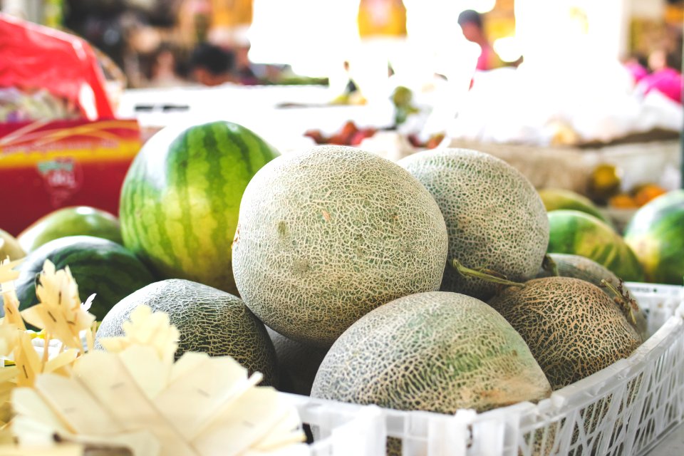 Photo Of Melons On White Plastic Basket