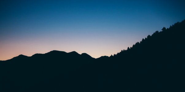 Silhouette Photography Of Mountain