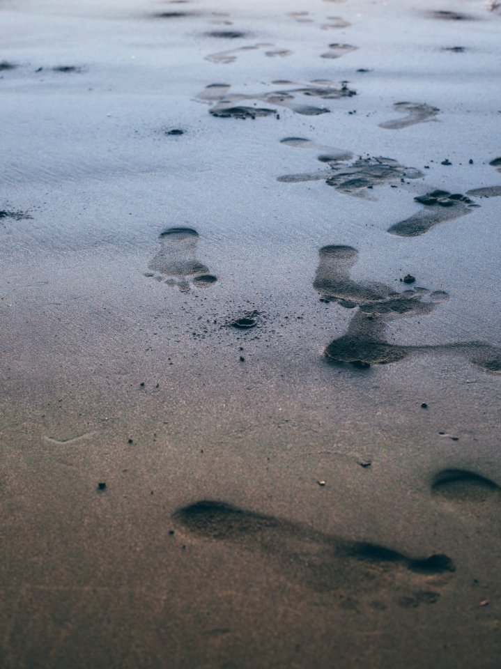 Close Up Photo Of Foot Prints