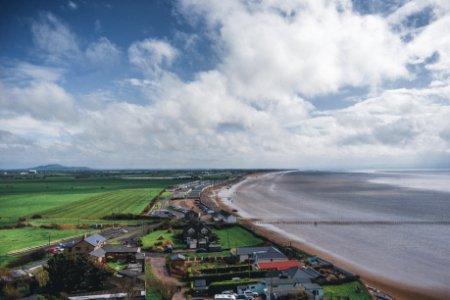 Aerial Photography Of Seaside photo