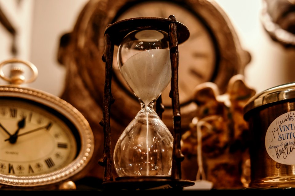 Shallow Focus Of Clear Hourglass