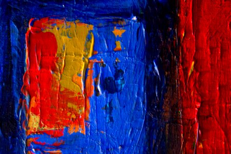 Red And Blue Abstract Painting photo