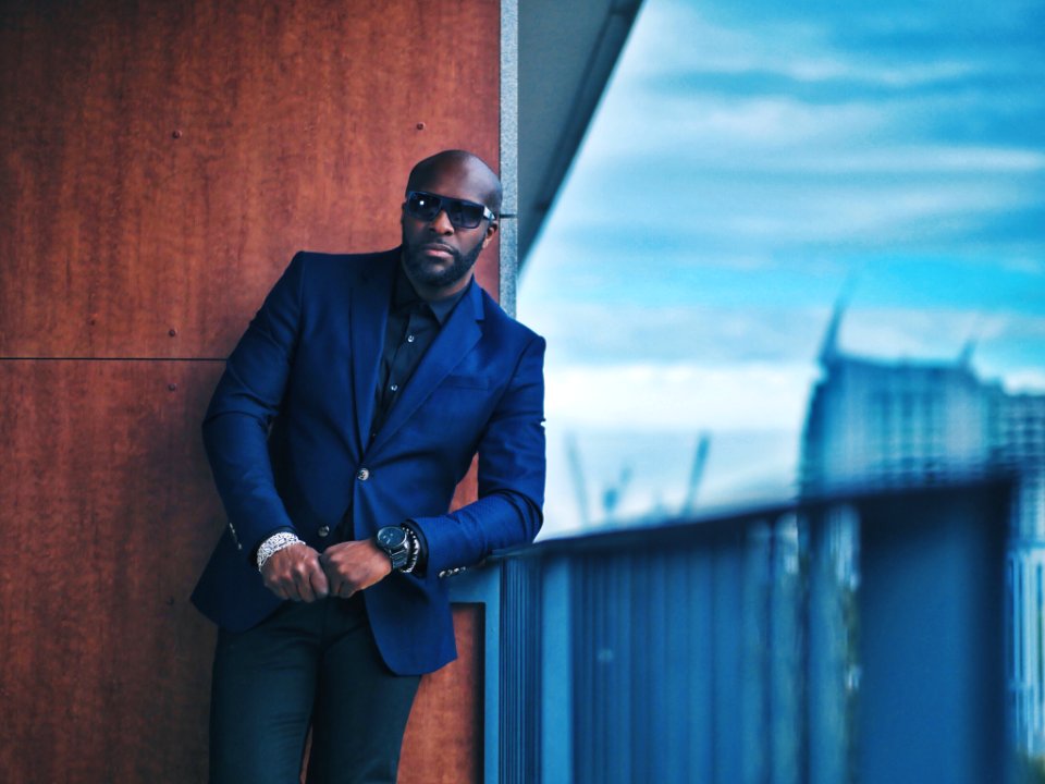 Mens Blue Formal Suit Jacket