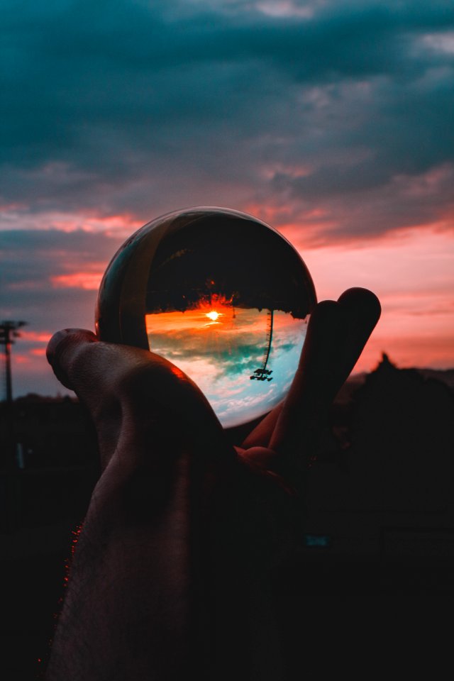 Round Clear Glass Orb