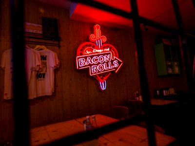 Neon Light Signage On Wall photo