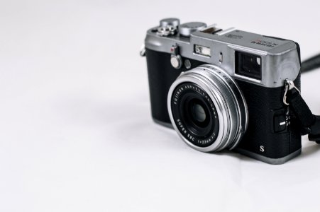 Black And Silver Film Camera photo