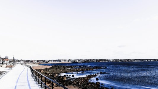 Aerial View Of City Near Seashore