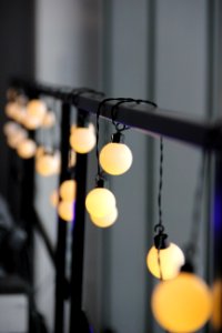 Selective Focus Photo Of String Lights photo