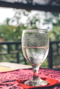 Wine Glass Filled With Water photo