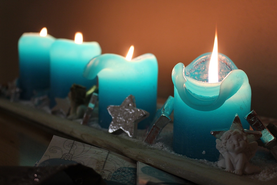 Blue light flame