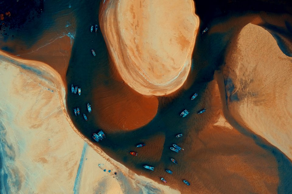 Brown-and-multicolored Painting