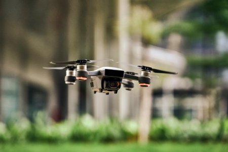 Black And Silver Drone Quadcopter