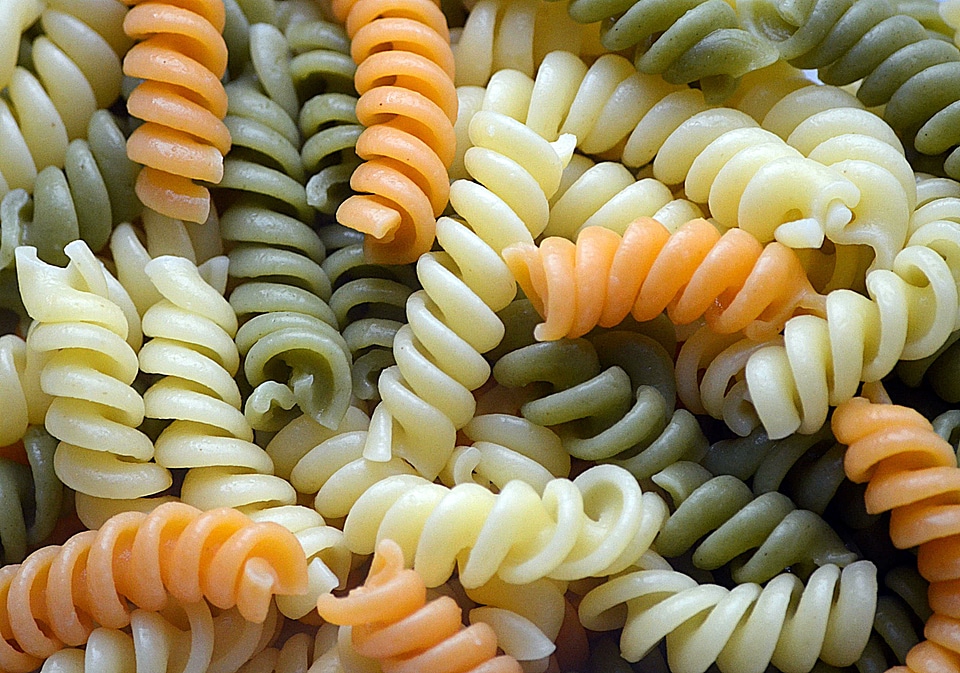 Noodles colorful pasta