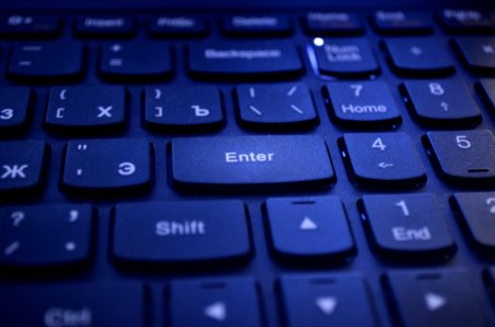 Computer Keyboard Blue Input Device Technology