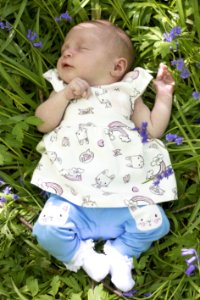 Blue Child Infant Flower