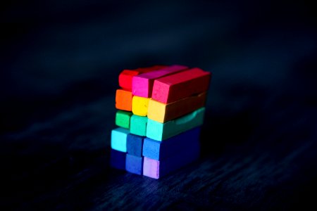 Bricks Chalks Close-up