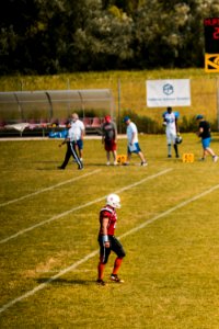 Football Player In Red Jersey
