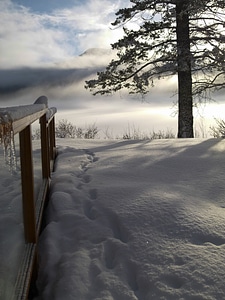 Snow icy landscape photo