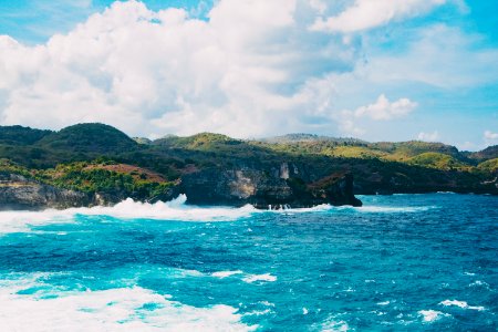 Sea Waves Crashing Against Stone