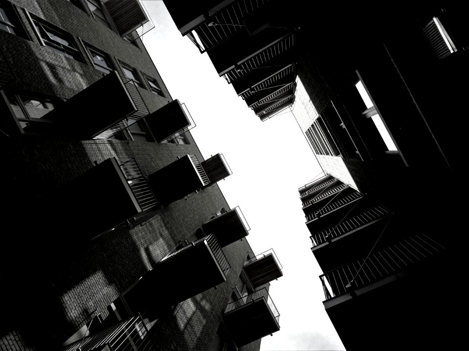 Architecture Balcony Black