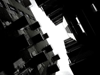 Architecture Balcony Black