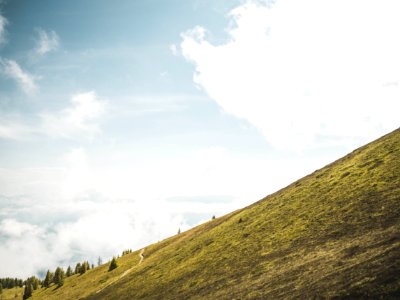 Photo Of Plain Mountain Under Clear Blue Sky photo