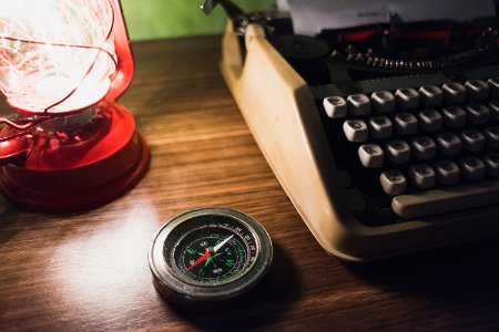 Gray Cardinal Direction Compass