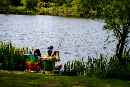 Fishing Man Wearing Yellow Shirt