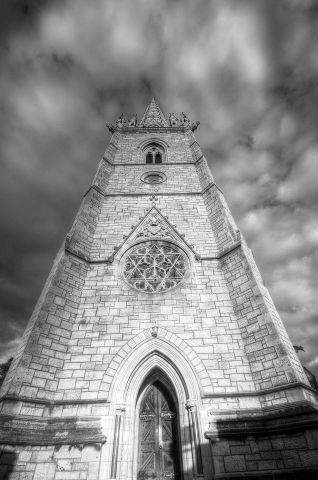 Old architecture black and white
