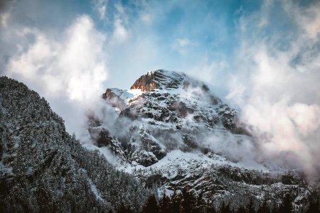 Snow-covered Mountain Peak photo